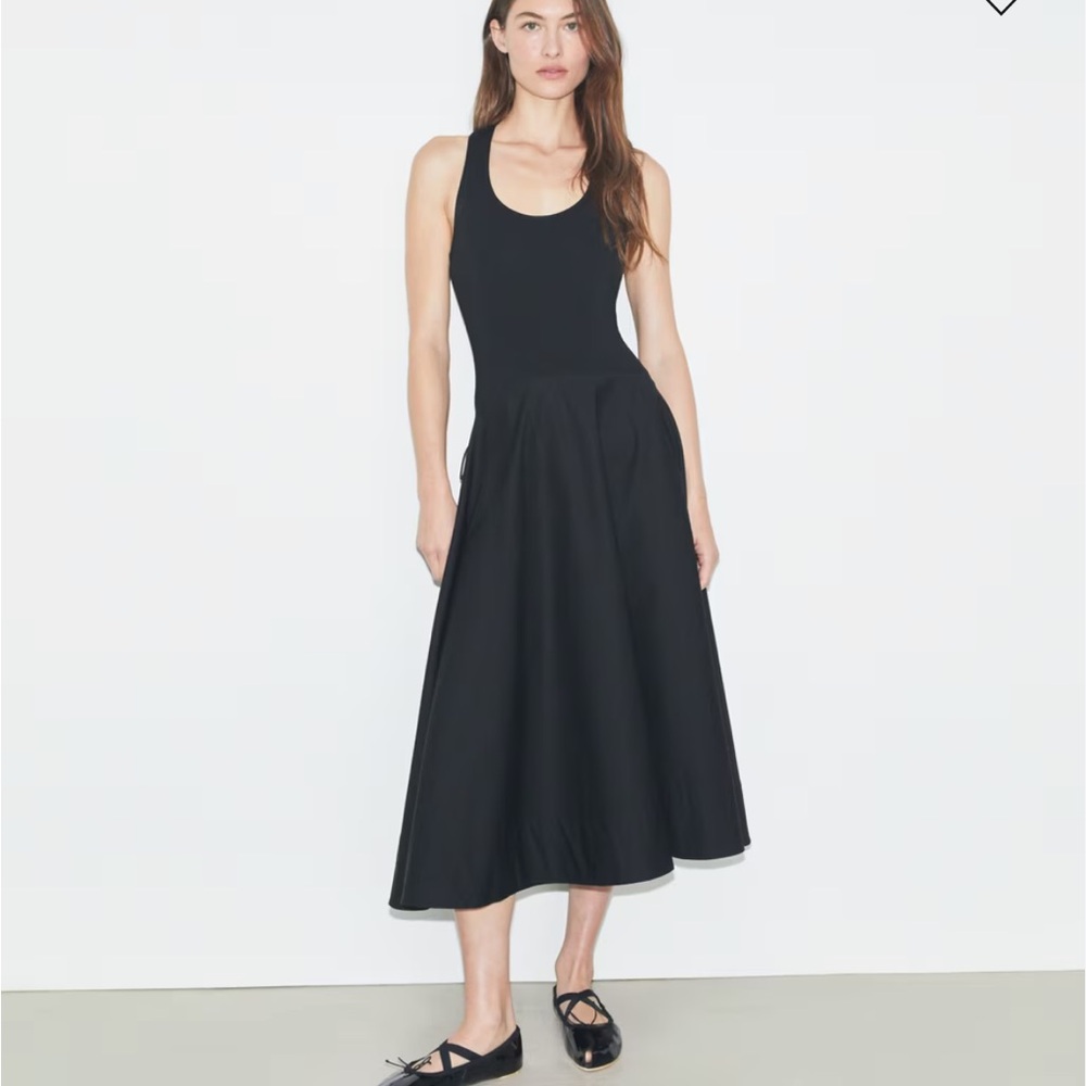 Tory Burch Black Racerback Midi Dress 0